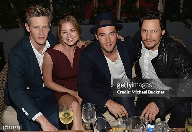 Actors Gabriel Mann, Emily VanCamp, Joshua Bowman and Nick Wechsler attend the NYLON September Issue Party hosted by NYLON, ASOS and Emily VanCamp at...