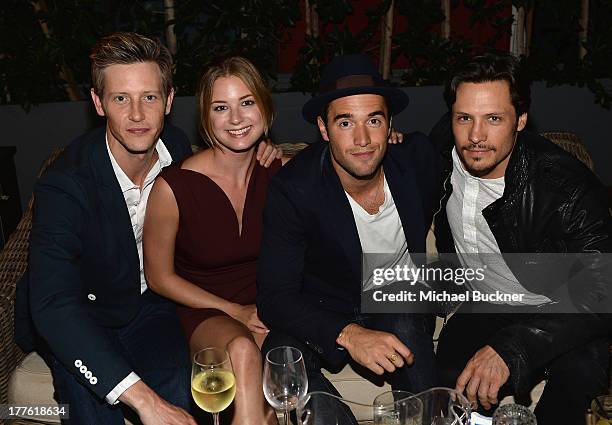 Actors Gabriel Mann, Emily VanCamp, Joshua Bowman and Nick Wechsler attend the NYLON September Issue Party hosted by NYLON, ASOS and Emily VanCamp at...