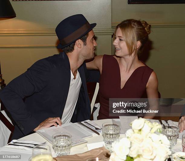 Actress Emily VanCamp and actor Joshua Bowman attend the NYLON September Issue Party hosted by NYLON, ASOS and Emily VanCamp at The Redbury Hotel on...