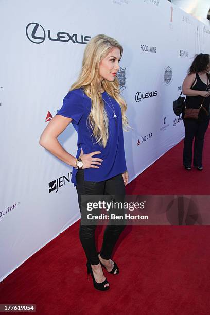 Dancer Allison Holker attends LEXUS Live on Grand hosted by Curtis Stone at the third annual Los Angeles Food & Wine Festival on August 24, 2013 in...