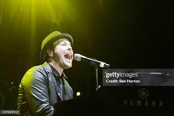 Gavin DeGraw performs at LEXUS Live on Grand hosted by Curtis Stone at the third annual Los Angeles Food & Wine Festival on August 24, 2013 in Los...