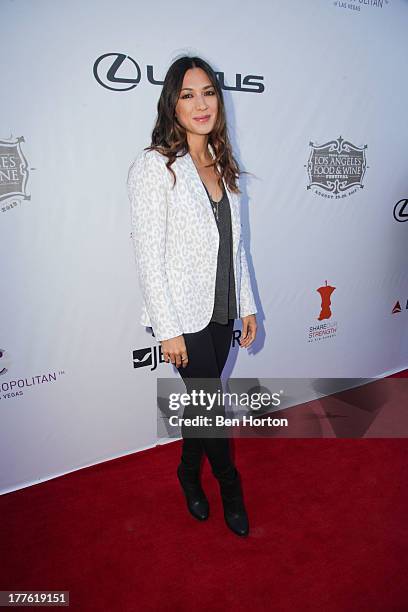 Singer-songwriter Michelle Branch attends LEXUS Live on Grand hosted by Curtis Stone at the third annual Los Angeles Food & Wine Festival on August...