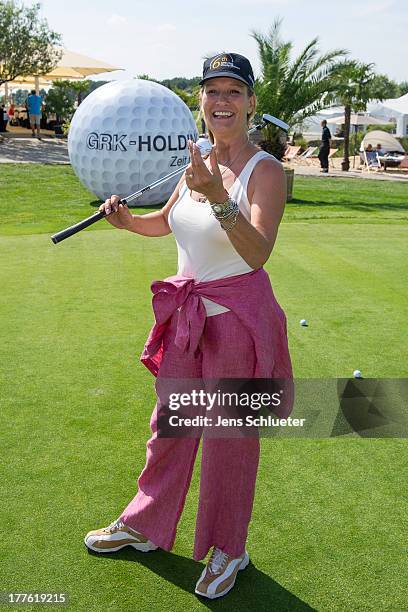 Suzanne von Borsody takes part in the 6th GRK Golf Charity Masters at Golf & Country Club Leipzig on August 24, 2013 in Leipzig, Germany.