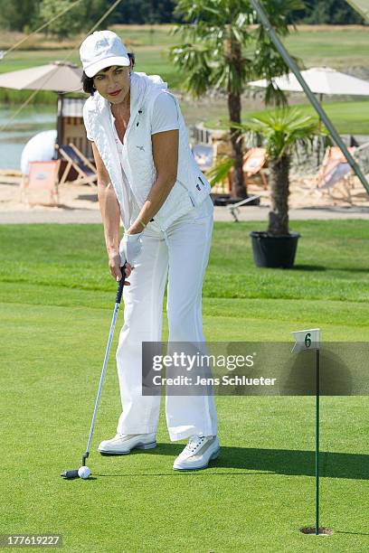 Anja Kruse takes part in the 6th GRK Golf Charity Masters at Golf & Country Club Leipzig on August 24, 2013 in Leipzig, Germany.