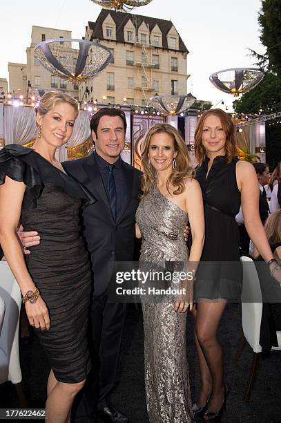 In this handout photo provided by Church of Scientology, Jenna Elfman, John Travolta, Kelly Preston and Laura Prepon attend the Church of Scientology...