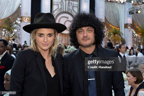 In this handout photo provided by Church of Scientology, Emily Armstrong and Cedric Bixler-Zavala attends the Church of Scientology Celebrity Centre...