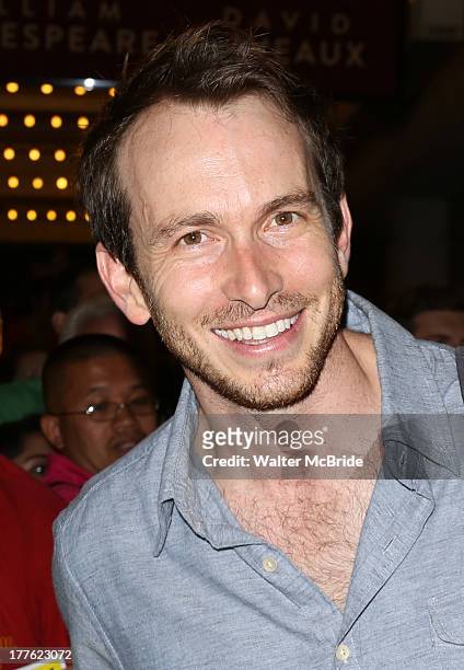Conrad Kemp greeting fans at the stage door after the First Performance of "Romeo And Juliet" On Broadway at the Richard Rodgers Theatre on August...