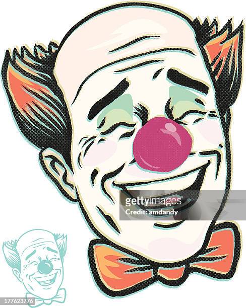 laughing clown lol time - clown stock illustrations