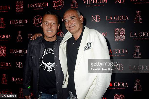 Jean Roch Pedri and Pascal Negre attend the VIP Room on August 24, 2013 in Saint Tropez, France.