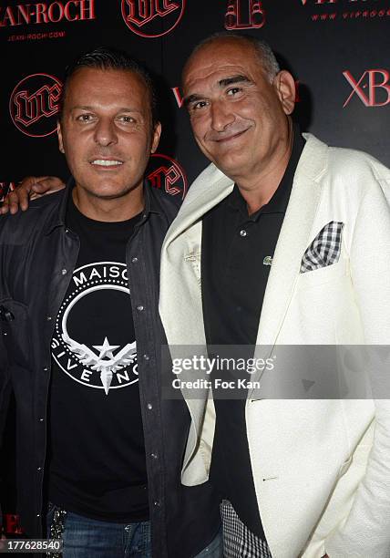 Jean Roch Pedri and Pascal Negre attend the VIP Room on August 24, 2013 in Saint Tropez, France.