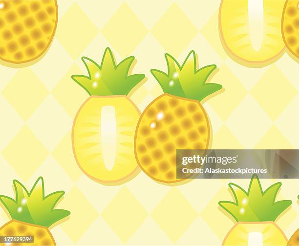 seamless ananaspattern. - pineapple pattern stock illustrations