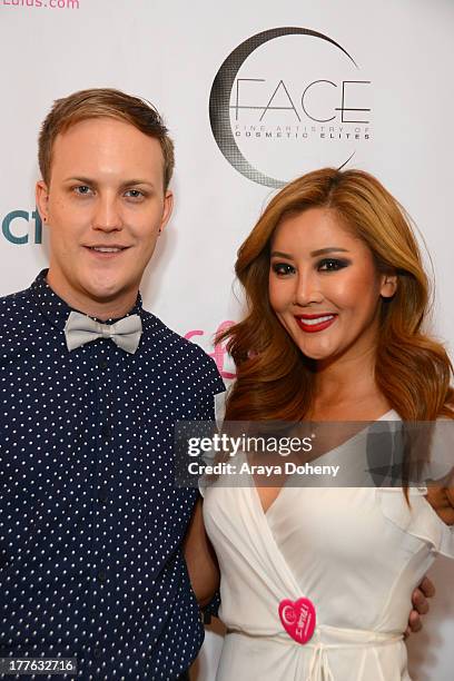 Justin Howard and Toni Ko Founder & Chief Creative Director NYX Cosmetics attend the NYX Cosmetics FACE Awards at Beautycon at Siren Studios on...