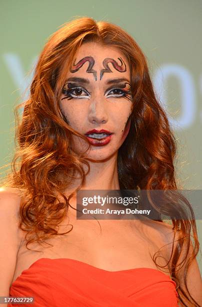 Model at the NYX Cosmetics FACE Awards at Beautycon at Siren Studios on August 24, 2013 in Hollywood, California.