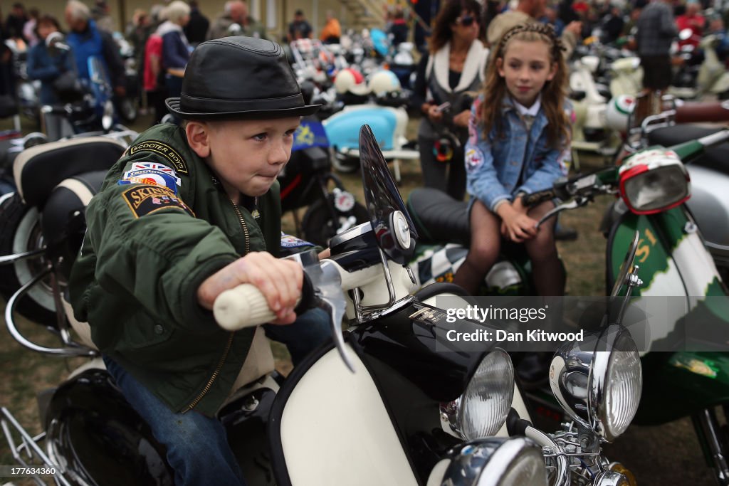 The World's Largest Gathering Of Vintage And Modern Scooters On The Isle Of Wight