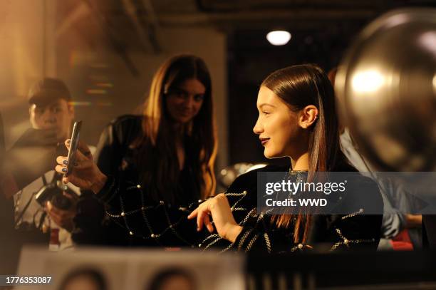 Bella Hadid backstage