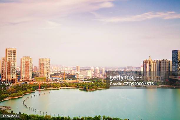 cityscape of hefei, anhui province - hefei stock pictures, royalty-free photos & images