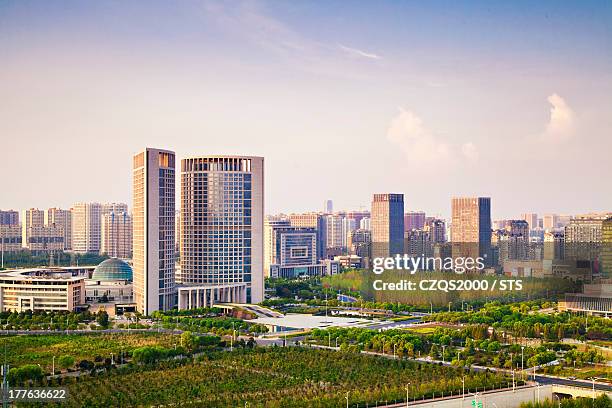 cityscape of hefei, anhui province - hefei stock pictures, royalty-free photos & images