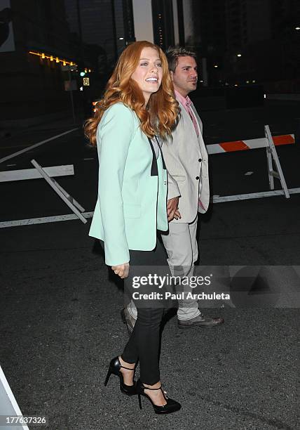 Actress Rachelle Lefevre and chef Chris Crary attend the 3rd Annual Los Angeles Food & Wine Festival on August 24, 2013 in Los Angeles, California.