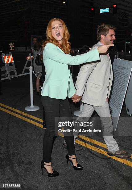 Actress Rachelle Lefevre and chef Chris Crary attend the 3rd Annual Los Angeles Food & Wine Festival on August 24, 2013 in Los Angeles, California.