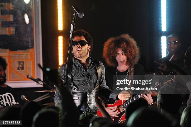 Lenny Kravitz perform at the 4th Annual Apollo In The Hamptons Benefit on August 24, 2013 in East Hampton, New York.