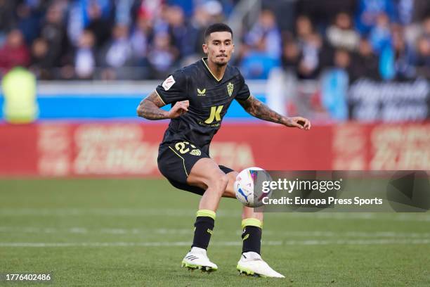 Juan Brandariz Movilla 'Chumi' of UD Almeria in action during the LaLiga EA Sports match between Deportivo Alaves and UD Almeria at Mendizorroza...