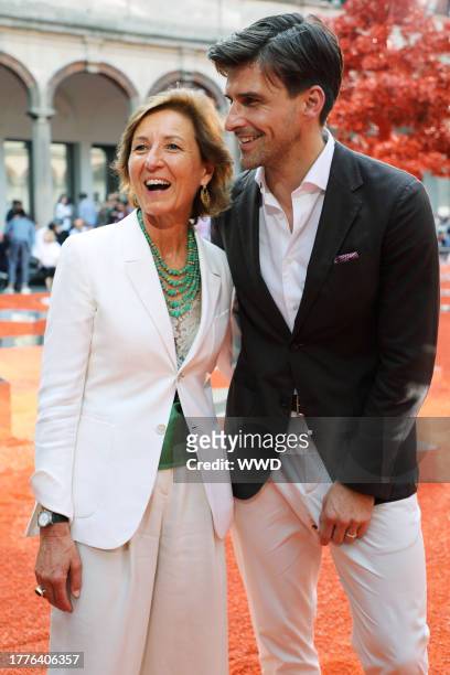 Anna Zegna and Johannes Huebl in the front row