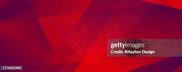 ilustraciones, imágenes clip art, dibujos animados e iconos de stock de diseño de fondo moderno abstracto de color rojo oscuro con forma de triángulo geométrico, sombra, línea de rayas diagonales y efecto 3d. para páginas de destino, portadas de libros, folletos, volantes, revistas, cualquier marca, pancartas, encabezados - fondo rojo