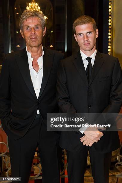 President of Barriere Group Dominique Desseigne and his son Alexandre attend the Grand Bal Care In Deauville on August 24, 2013 in Deauville, France....