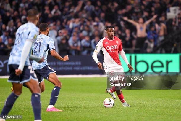 Wilfried SINGO during the Ligue 1 Uber Eats match between Havre Athletic Club and Association Sportive de Monaco Football Club at Stade Oceane on...