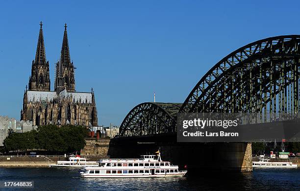 General view of the Cologne Cathedral is seen prior to the Color Run on July 21, 2013 in Cologne, Germany.