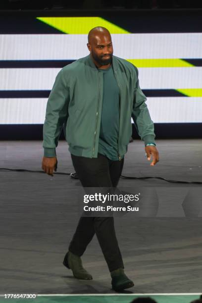 Teddy Riner is seen at the Rolex Paris Masters - Day Seven at Palais Omnisports de Bercy on November 05, 2023 in Paris, France.