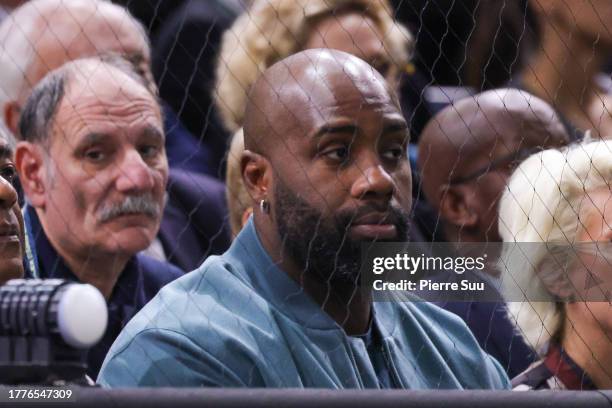 Teddy Riner is seen at the Rolex Paris Masters - Day Seven at Palais Omnisports de Bercy on November 05, 2023 in Paris, France.