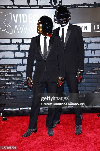 Daft Punk attends the 2013 MTV Video Music Awards at the Barclays Center on August 25, 2013 in the Brooklyn borough of New York City.