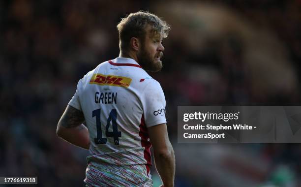 Harlequins' Tyrone Green during the Gallagher Premiership Rugby match between Leicester Tigers and Harlequins at Mattioli Woods Welford Road Stadium...