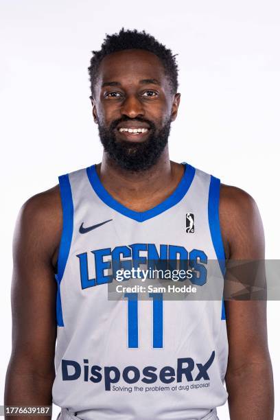 Theo Pinion of the Texas Legends poses for a portrait during Texas Legends Media Day on November 8, 2023 at Comerica Center in Frisco, Texas. NOTE TO...