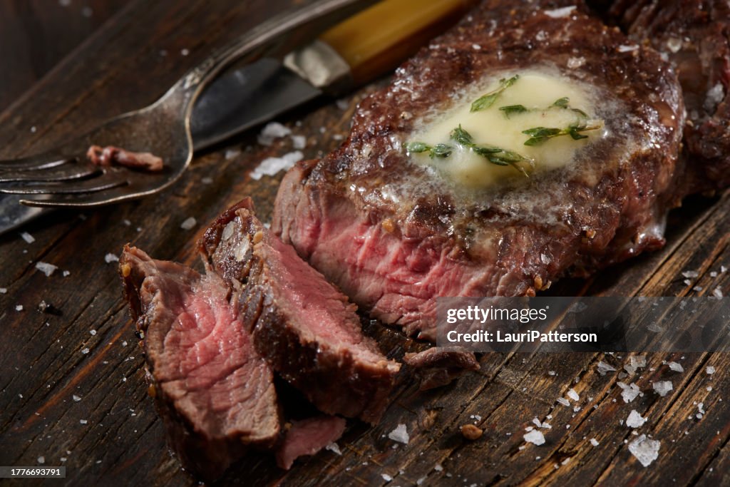 Medium Rare Venison Strip Loin Steak