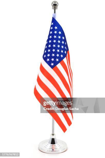 desk flag pole with an american flag - american flag small stock pictures, royalty-free photos & images