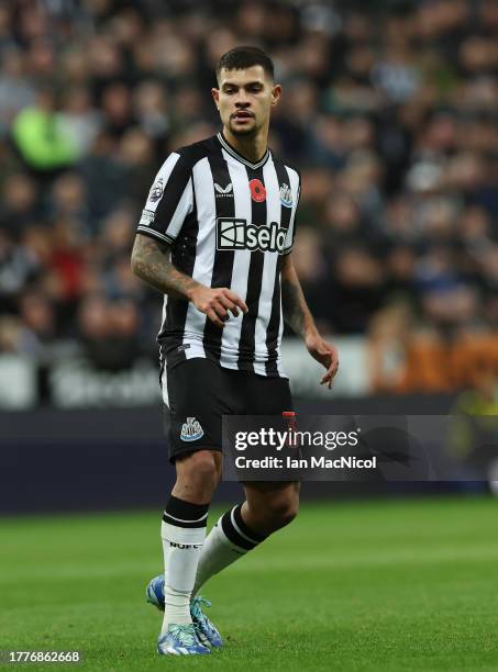 Bruno Guimaraes of Newcastle United is seen during the Premier League match between Newcastle United and Arsenal FC at St. James Park on November 04,...