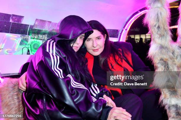 Nadya Tolokonnikova of Pussy Riot aka Nadezhda Tolokonnikova and Marina Abramovic attend the worldwide campaign launch of 'Fragile Masculinity'...