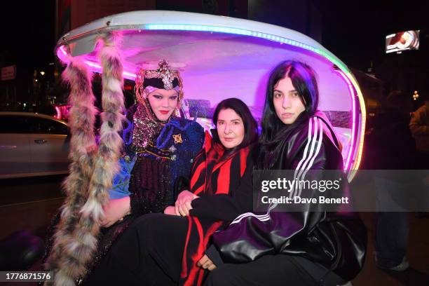 Daniel Lismore, Marina Abramovic and Nadya Tolokonnikova of Pussy Riot aka Nadezhda Tolokonnikova attend the worldwide campaign launch of 'Fragile...