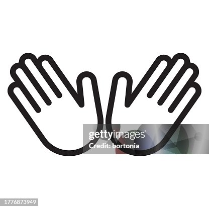Hand Thin Line Icon - Editable Stroke Hand Thin Line Icon - Editable Stroke