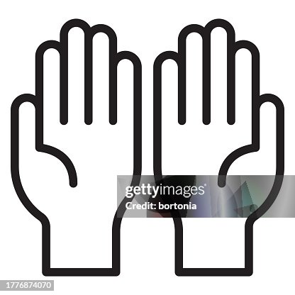 Hand Thin Line Icon - Editable Stroke Hand Thin Line Icon - Editable Stroke