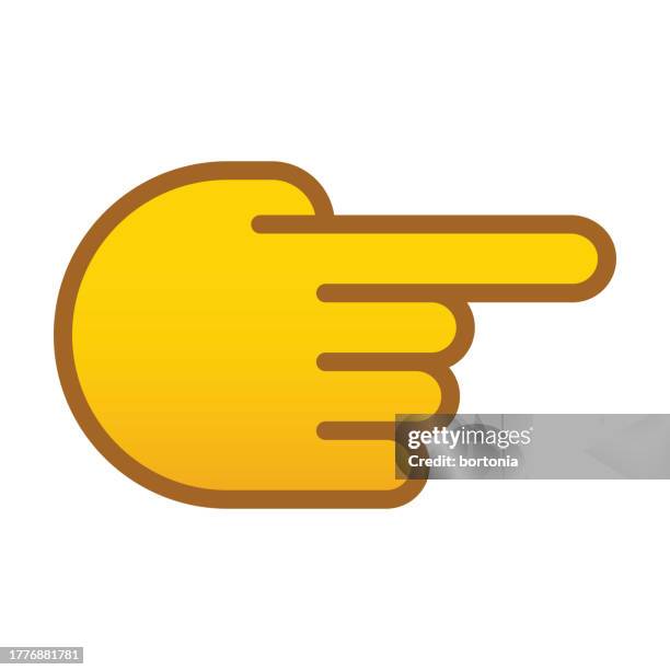 handsymbol - bearbeitbarer strich - zeigefinger stock-grafiken, -clipart, -cartoons und -symbole