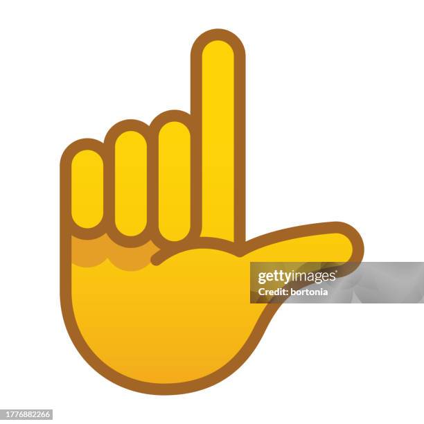 hand icon - editable stroke - thumb emoji stock illustrations