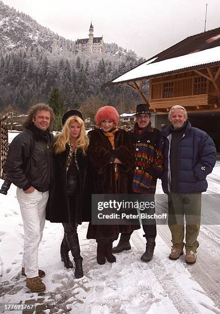 Margot Werner , Ehemann Jochen Litt , Harry Wallner , Klaus Petelsky , Ehefrau Sybille , Ausflug nach "Neuschwanstein", Bayern, Europa, Europa,...