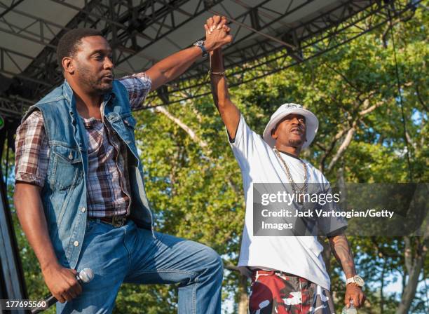 American rappers Big Daddy Kane and Rakim perform at the '40th Anniversary of Hip-Hop Culture' concert at Central Park SummerStage, New York, New...