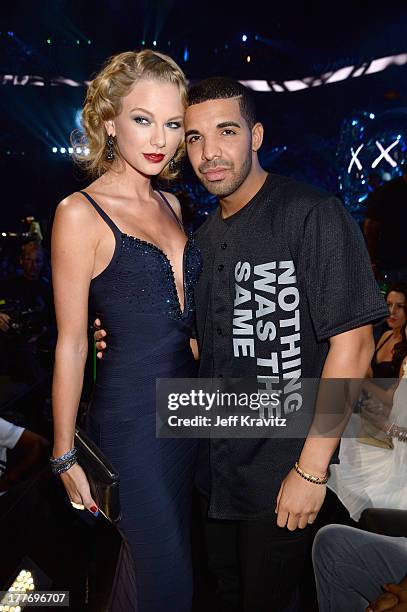 Taylor Swift and Drake attend the 2013 MTV Video Music Awards at the Barclays Center on August 25, 2013 in the Brooklyn borough of New York City.