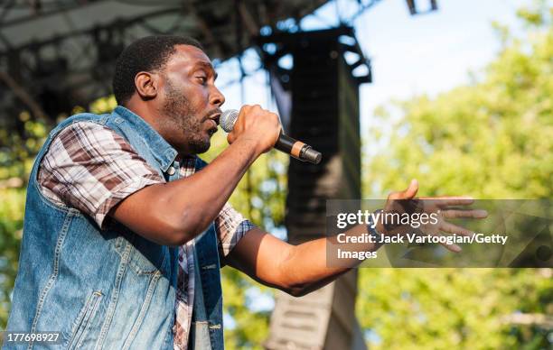 American rapper Big Daddy Kane performs at the '40th Anniversary of Hip-Hop Culture' concert at Central Park SummerStage, New York, New York, August...