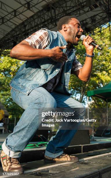 American rapper Big Daddy Kane performs at the '40th Anniversary of Hip-Hop Culture' concert at Central Park SummerStage, New York, New York, August...