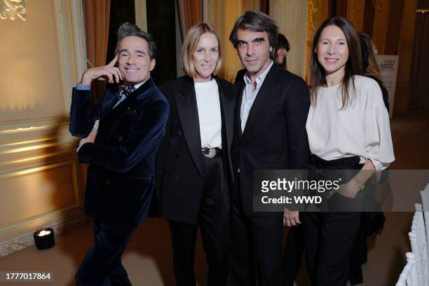 Vincent Darré, Olivier Lalanne and Delphine Royant at the Vogue Fashion Festival 2019 in Paris.